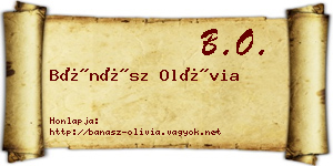 Bánász Olívia névjegykártya